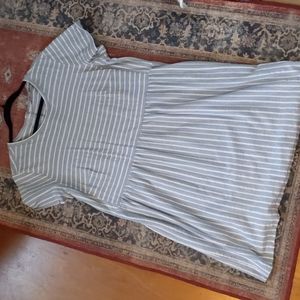 LOFT plus striped mini dress with pockets